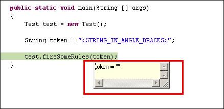 string in angle braces