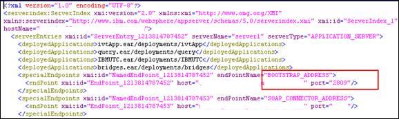 bootstrap address in serverindex.xml