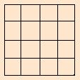 square divided in 16 equal pieces