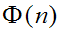 phi of n symbolic notation